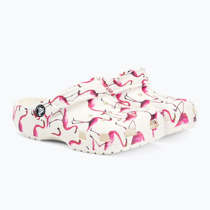 Klapki dziecięce Crocs Classic Pool Party Clog Kids white/flamingo 5