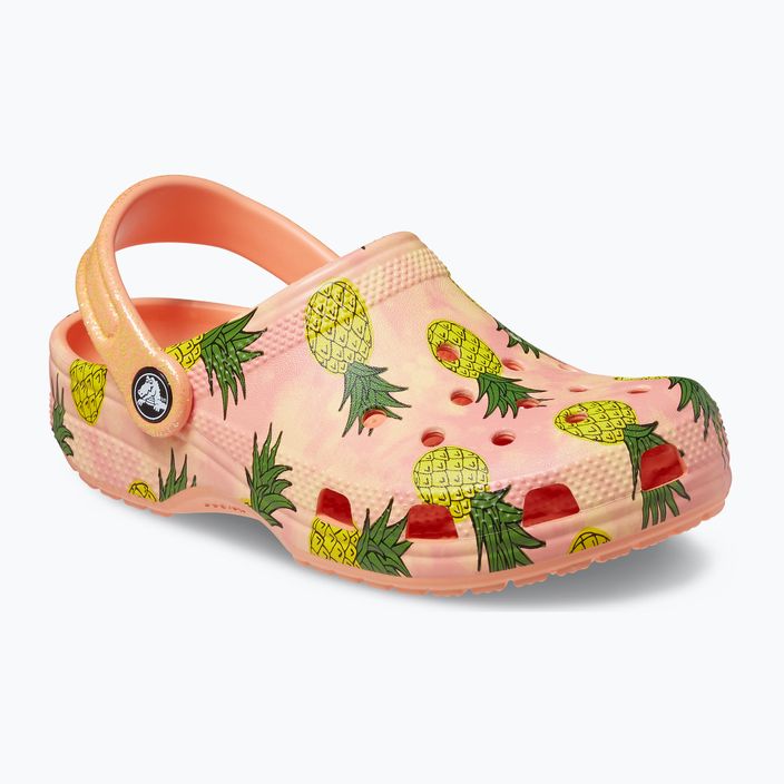 Klapki dziecięce Crocs Classic Pool Party Clog Kids papaya 11