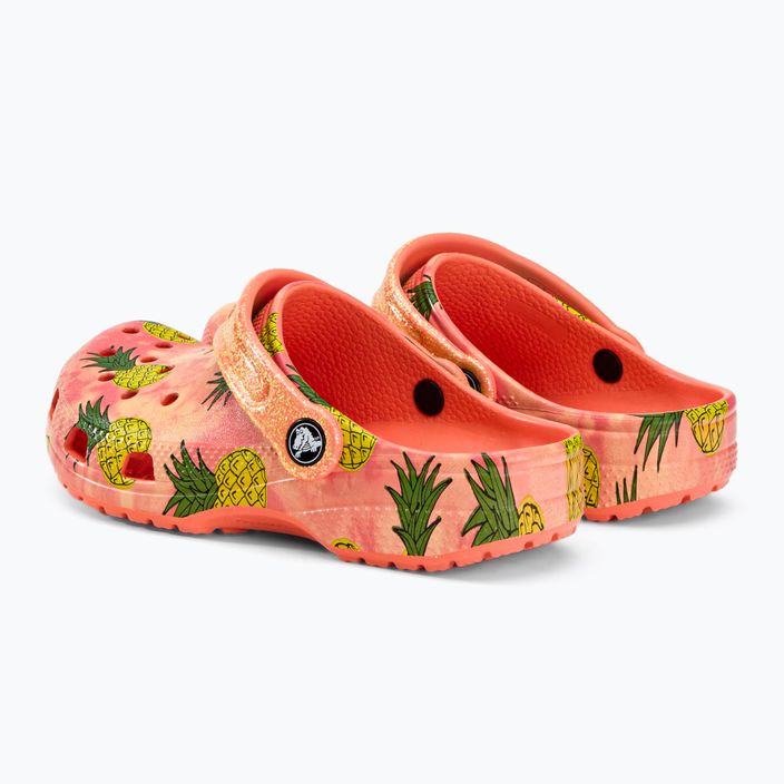 Klapki dziecięce Crocs Classic Pool Party Clog Kids papaya 4