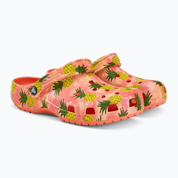 Klapki Crocs Classic Retro Resort Clog papaya/multi 5