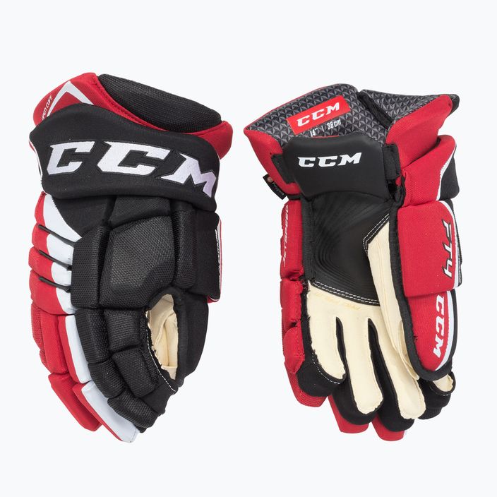Rękawice hokejowe CCM JetSpeed FT4 SR black/red/white 2