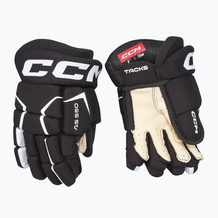 Rękawice hokejowe dziecięce CCM Tacks AS-550 YTH black/white 2