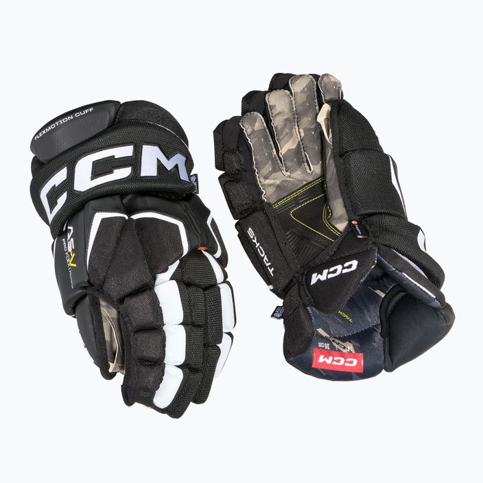 Rękawice hokejowe dziecięce CCM Tacks AS-V Pro YTH black/white