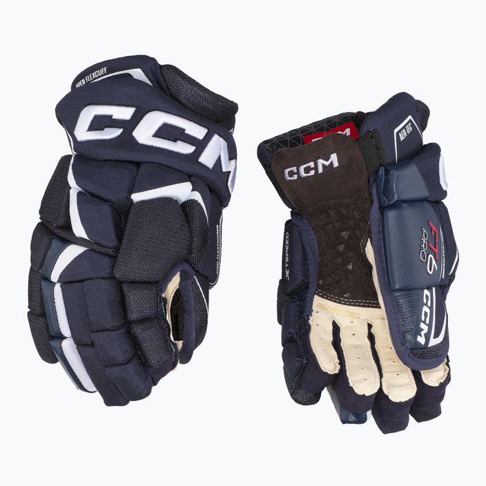 Rękawice hokejowe CCM JetSpeed FT6 Pro SR navy/white 2