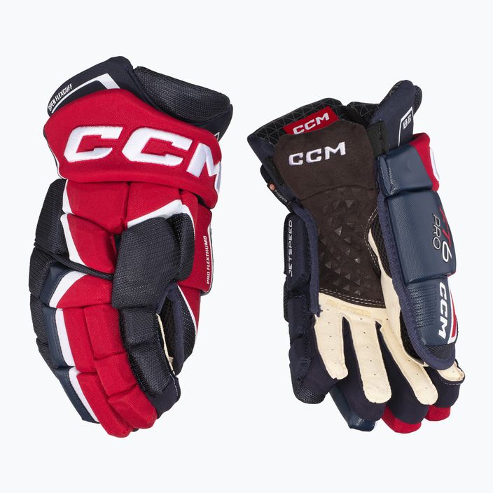 Rękawice hokejowe CCM JetSpeed FT6 Pro SR navy/red/white 2