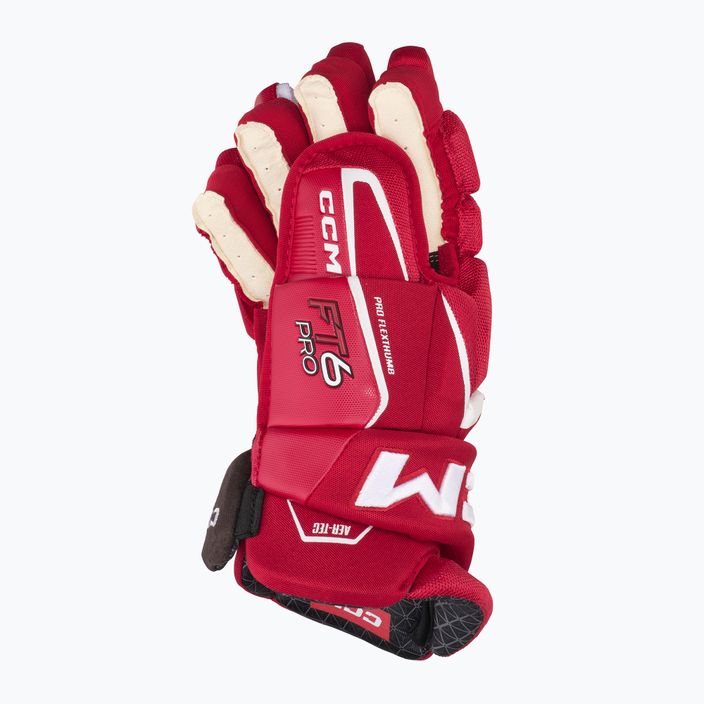 Rękawice hokejowe CCM JetSpeed FT6 Pro SR red/white 3