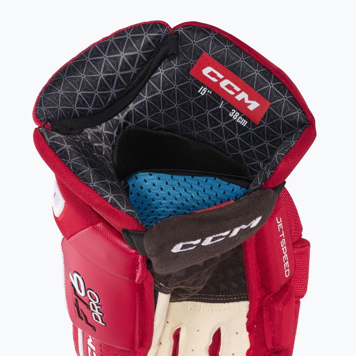 Rękawice hokejowe CCM JetSpeed FT6 Pro SR red/white 4