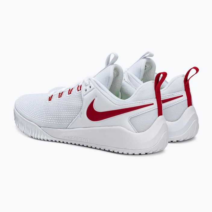 Buty do siatkówki męskie Nike Air Zoom Hyperace 2 white/red 3