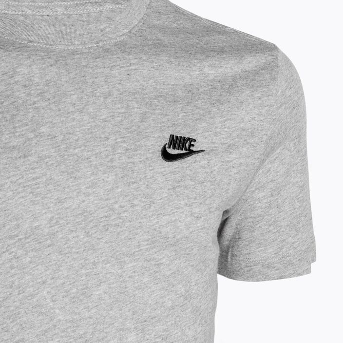 Koszulka męska Nike Sportswear Club dark grey heather/black 3