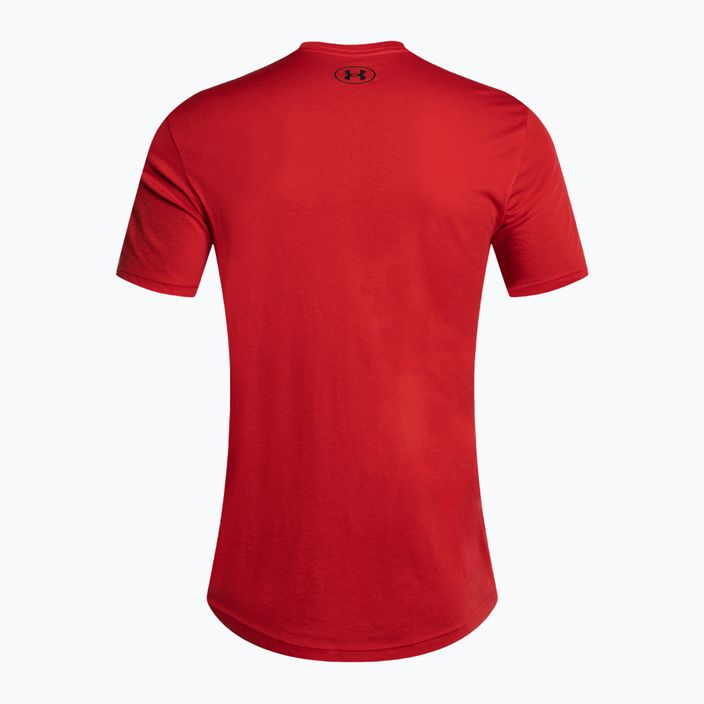 Koszulka męska Under Armour Sportstyle Left Chest SS red/black 5