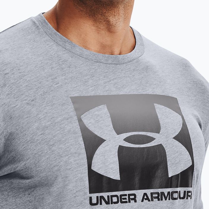 Koszulka męska Under Armour Boxed Sportstyle steel light heather/graphite/black 4