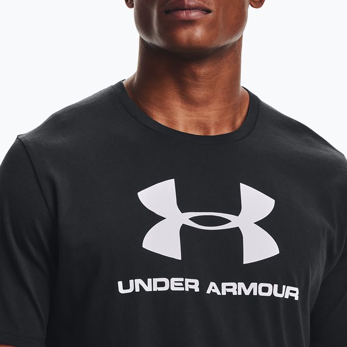 Koszulka męska Under Armour Sportstyle Logo black/white 4
