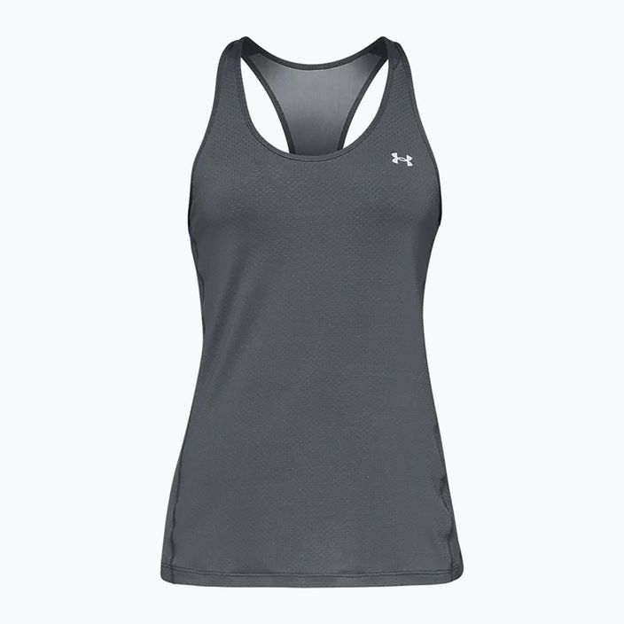 Tank top treningowy damski Under Armour HeatGear Armour Racer pitch gray light heather/metallic silver 4