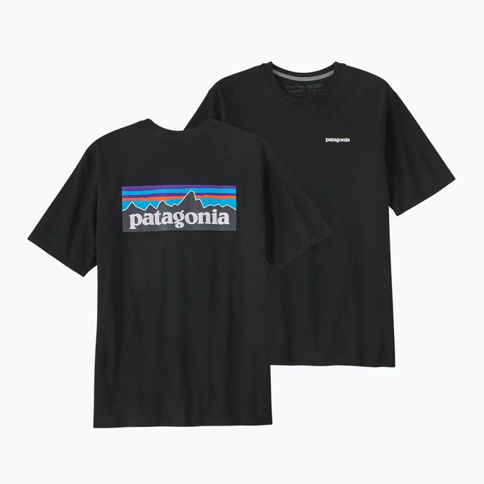 Koszulka trekkingowa męska Patagonia P-6 Logo Responsibili-Tee black 4