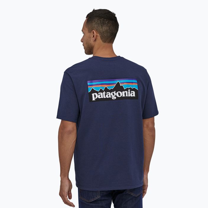 Koszulka trekkingowa męska Patagonia P-6 Logo Responsibili-Tee classic navy 2