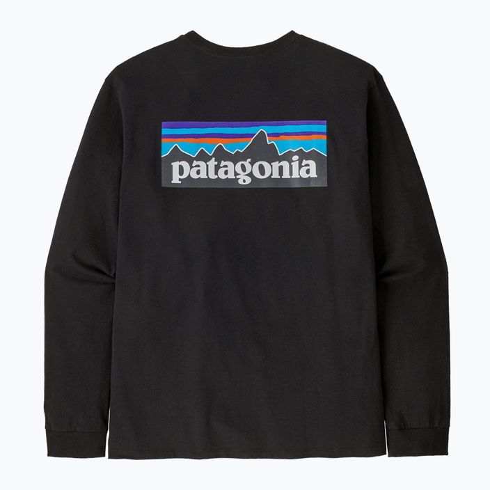 Longsleeve trekkingowy męski Patagonia P-6 Logo Responsibili black 5