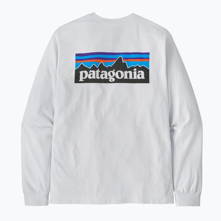 Longsleeve męski Patagonia P-6 Logo Responsibili white 5