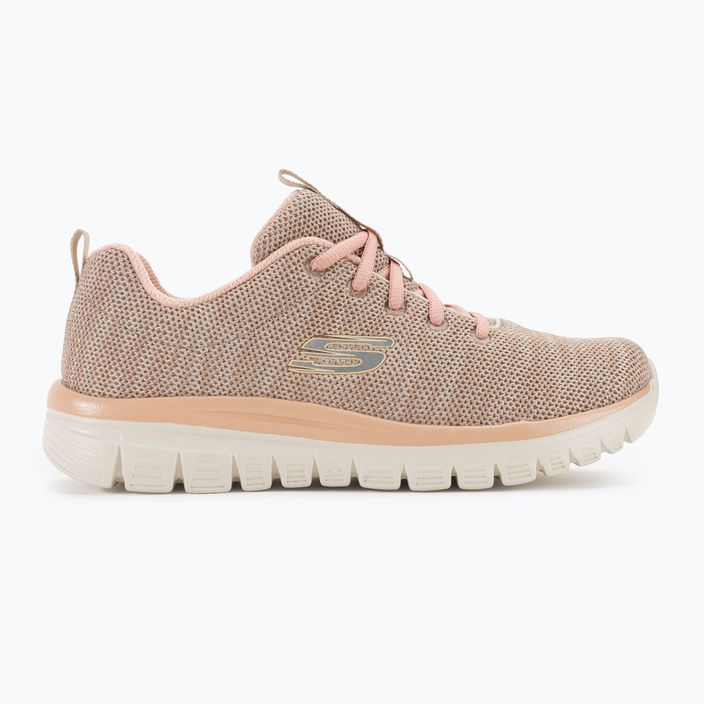 Buty damskie SKECHERS Graceful Twisted Fortune natural/coral 2