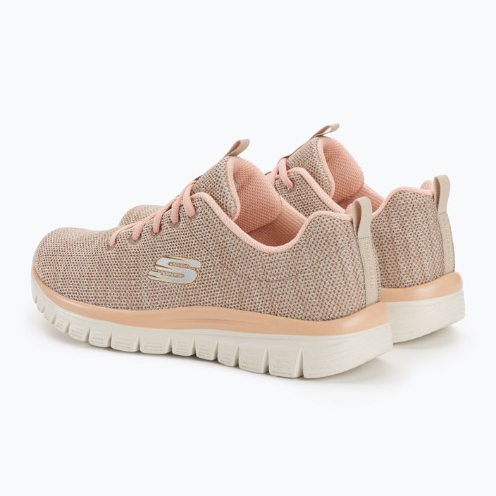 Buty damskie SKECHERS Graceful Twisted Fortune natural/coral 3