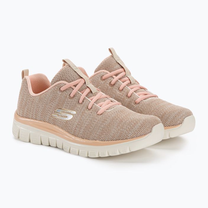 Buty damskie SKECHERS Graceful Twisted Fortune natural/coral 4