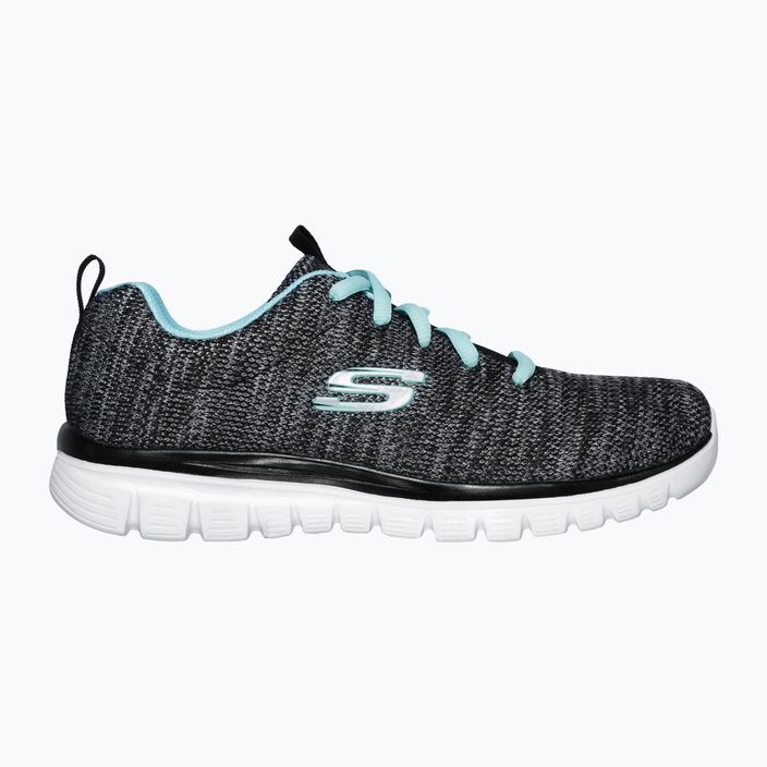 Buty damskie SKECHERS Graceful Twisted Fortune black/turquoise 7