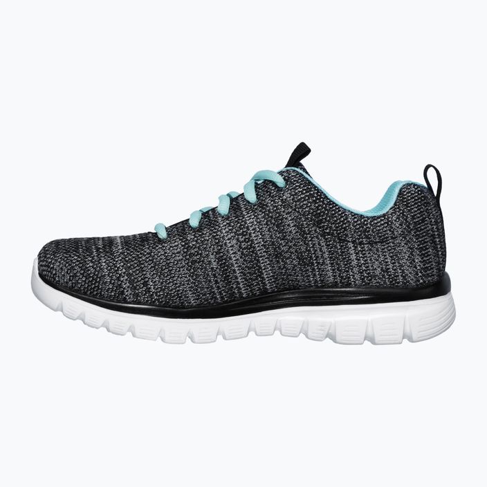 Buty damskie SKECHERS Graceful Twisted Fortune black/turquoise 8