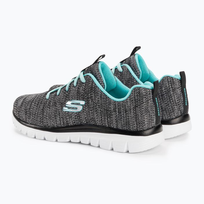 Buty damskie SKECHERS Graceful Twisted Fortune black/turquoise 3