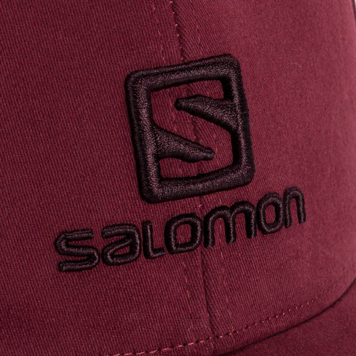 Czapka z daszkiem Salomon Logo czerwona LC1682400 5