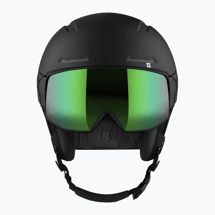 Kask narciarski Salomon Driver Pro Sigma black/emerald 14