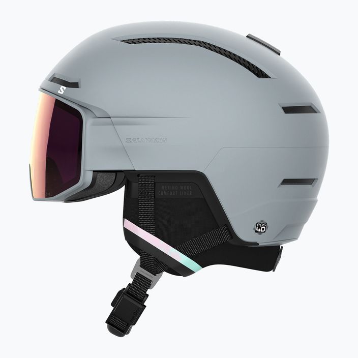 Kask narciarski Salomon Driver Prime Sigma Plus wrought iron/silver pink/sky blue 9