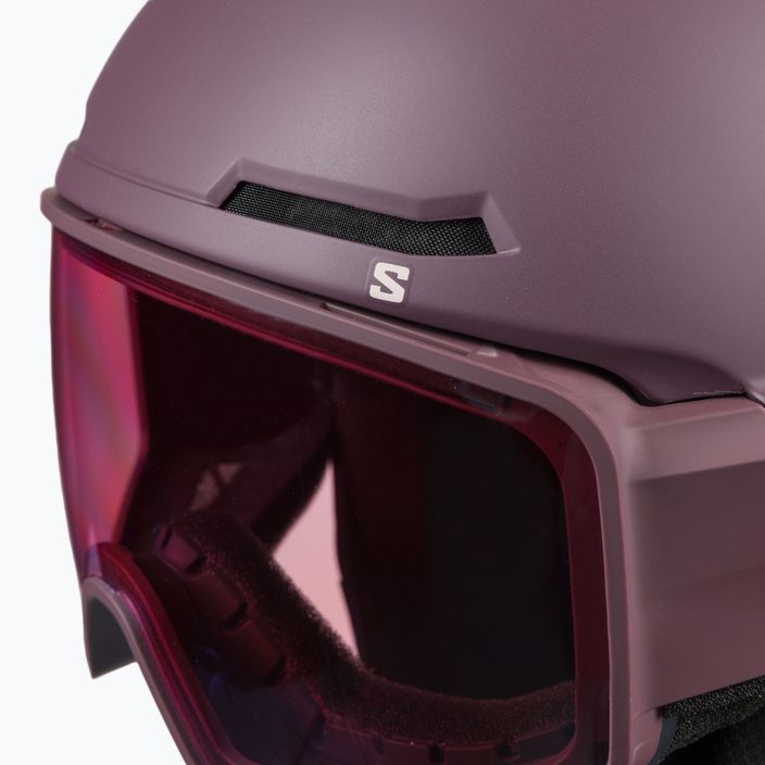 Kask narciarski Salomon Driver Pro Sigma wine tasting/silver pink 10