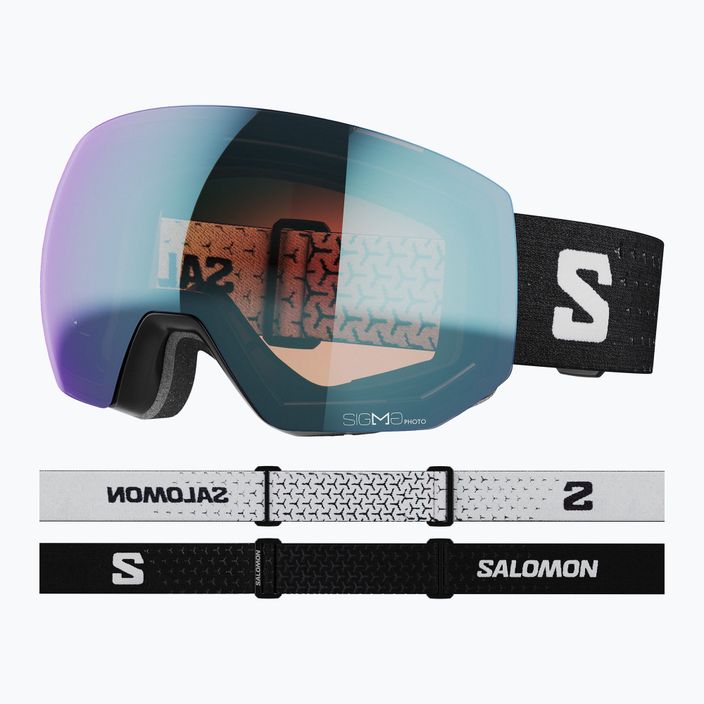 Gogle narciarskie Salomon Radium Pro Photo black/sigma photo sky blue 6