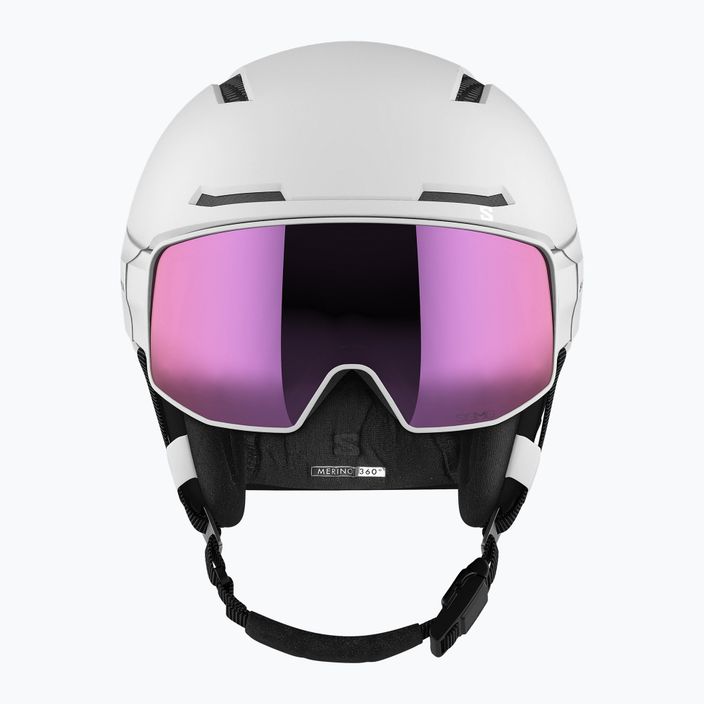 Kask narciarski Salomon Driver Prime Sigma Plus white/silver pink/sky blue 10
