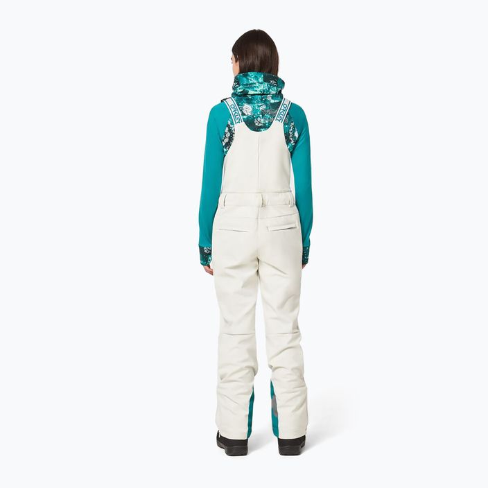Spodnie snowboardowe damskie Oakley TC Dharma Softshell Bib arctic white 3