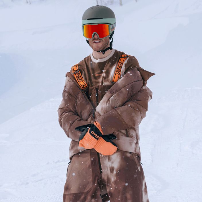 Spodnie snowboardowe męskie Oakley TC Gunn RC Bib 3.0 brown clouds print 18