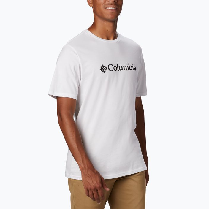 Koszulka trekkingowa męska Columbia CSC Basic Logo white 4