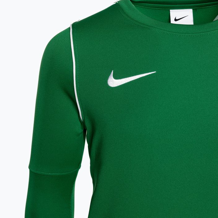 Bluza piłkarska dziecięca Nike Dri-FIT Park 20 Crew pine green/white/white 3