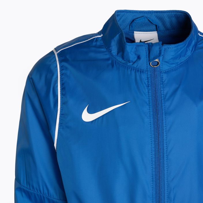 Kurtka piłkarska dziecięca Nike Park 20 Rain Jacket royal blue/white/white 3