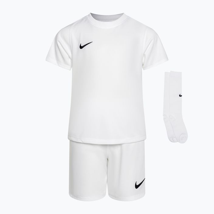 Komplet piłkarski dziecięcy Nike Dri-FIT Park Little Kids white/white/black