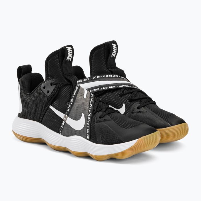 Buty do siatkówki Nike React Hyperset black/white/gum light brown 5
