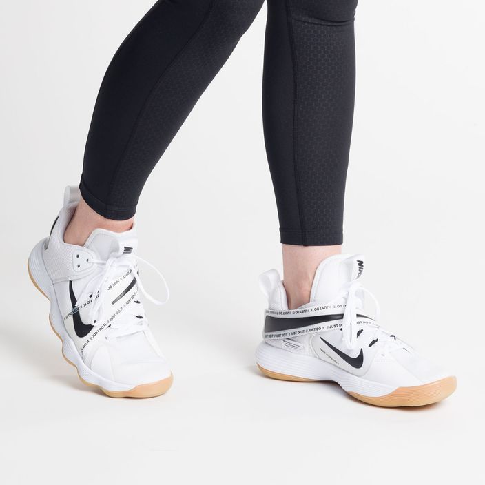 Buty do siatkówki Nike React Hyperset white/black/gum light brown 2