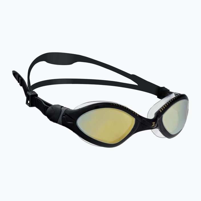 Okulary do pływania Zoggs Tiger LSR+ Titanium black/grey/mirror gold