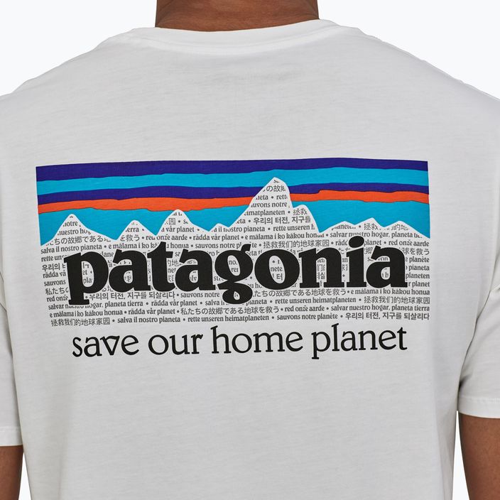 Koszulka trekkingowa męska Patagonia P-6 Mission Organic white 3
