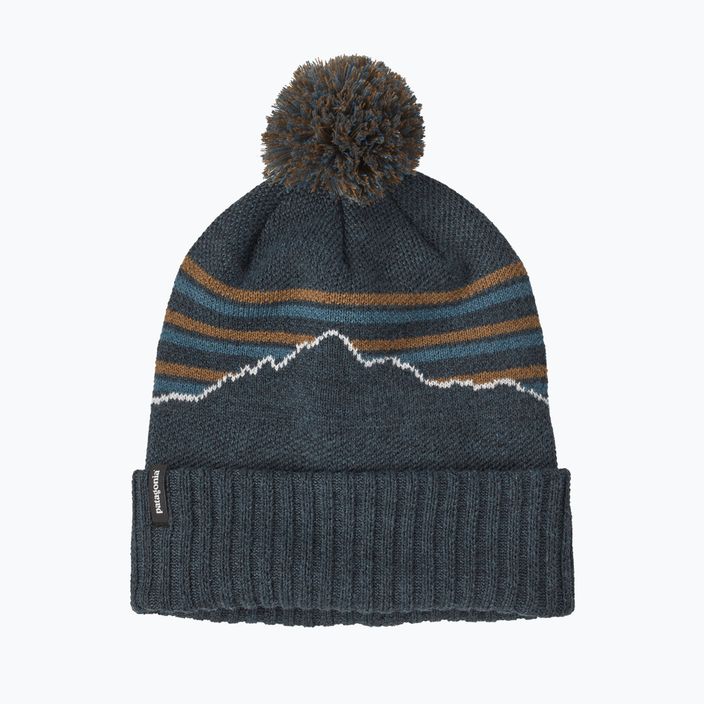 Czapka zimowa Patagonia Powder Town Beanie fitz roy stripe knit/smolder blue