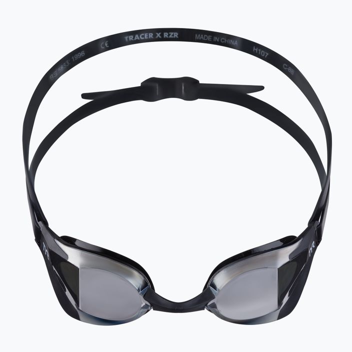Okulary do pływania TYR Tracer-X RZR Mirrored Racing silver/black 2