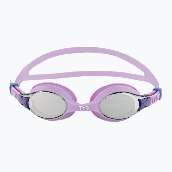 Okulary do pływania dziecięce TYR Swimple Metallized silver/purple 2