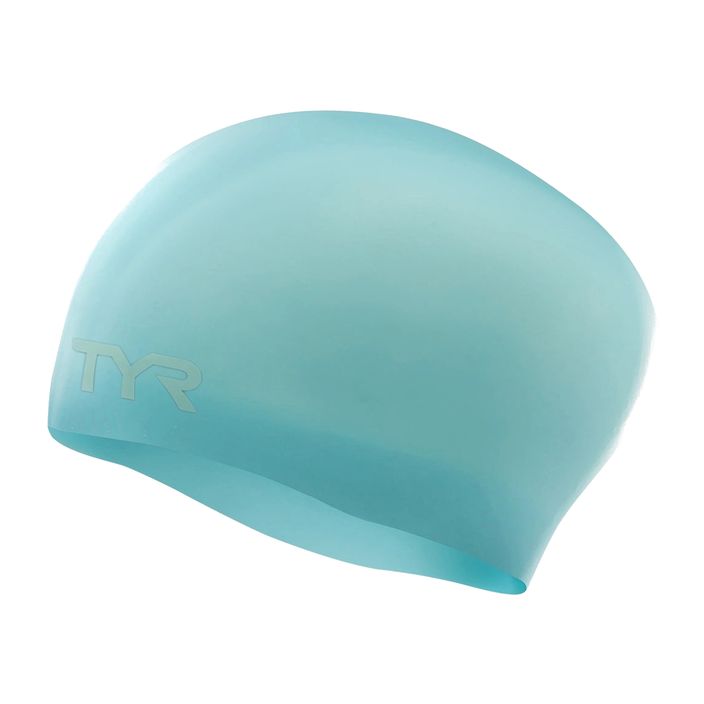 Czepek pływacki TYR Long Hair Wrinkle Free Silicone light blue 2
