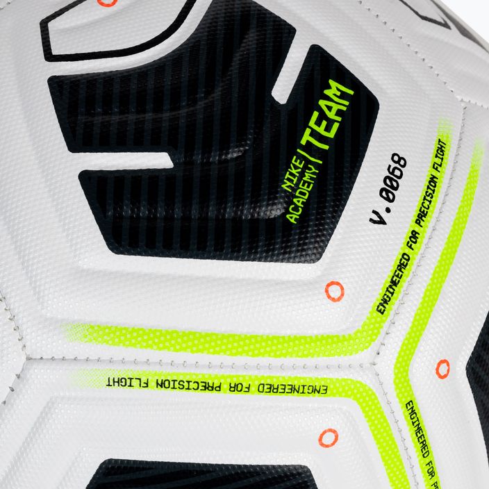 Piłka do piłki nożnej Nike Academy Team white/black/volt rozmiar 4 3