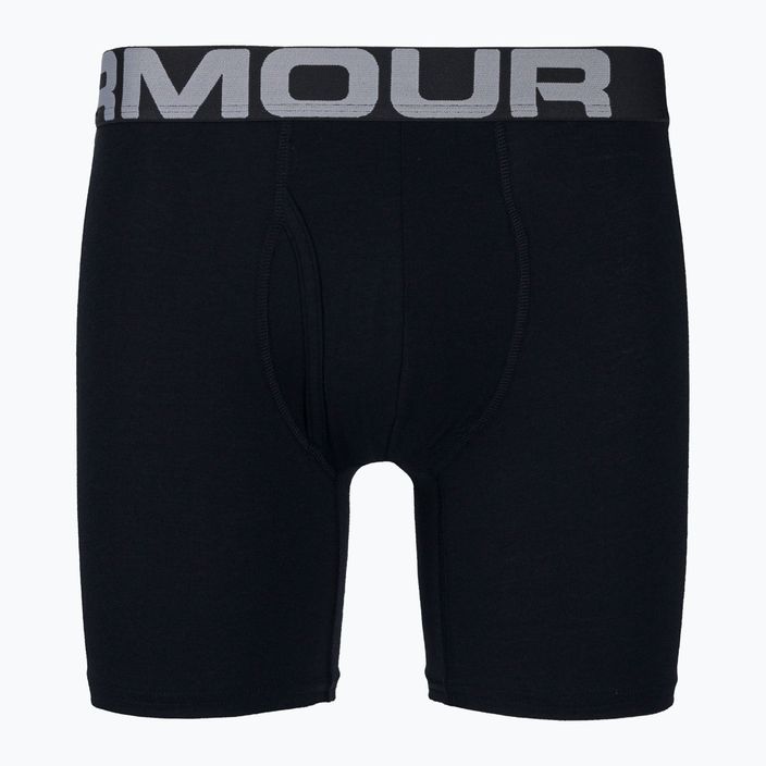 Bokserki męskie Under Armour Charged Cotton 6 in 3 Pack czarne UAR-1363617001 2