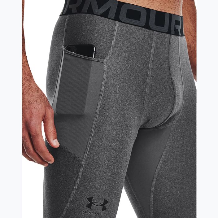 Legginsy treningowe męskie Under Armour HeatGear carbon heather/black 4